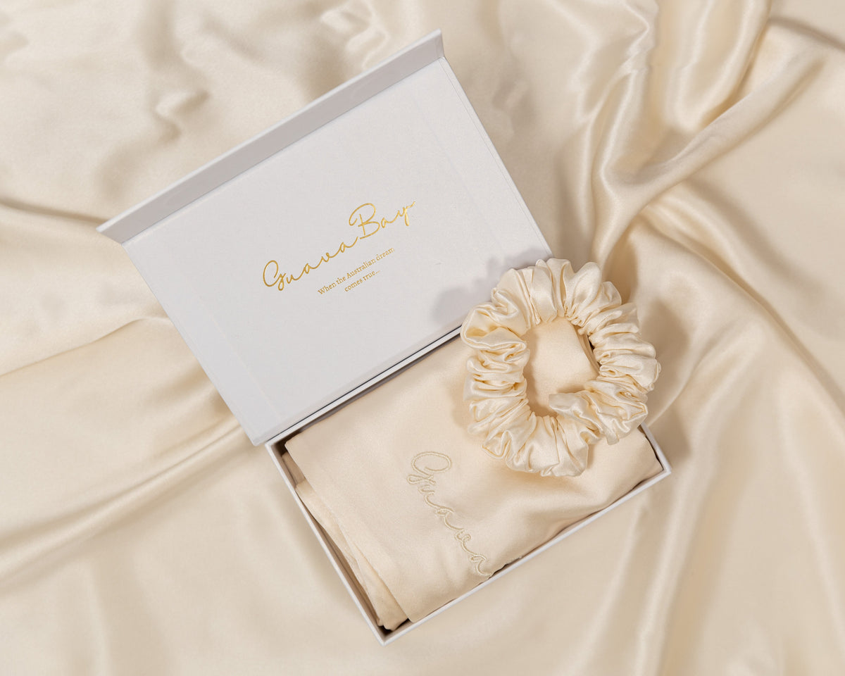 Scrunchy 100% Mulberry Silk - Cream