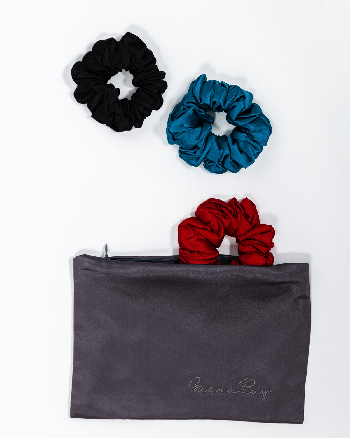 Scrunchy 100% Mulberry Silk - Tibetan Blue