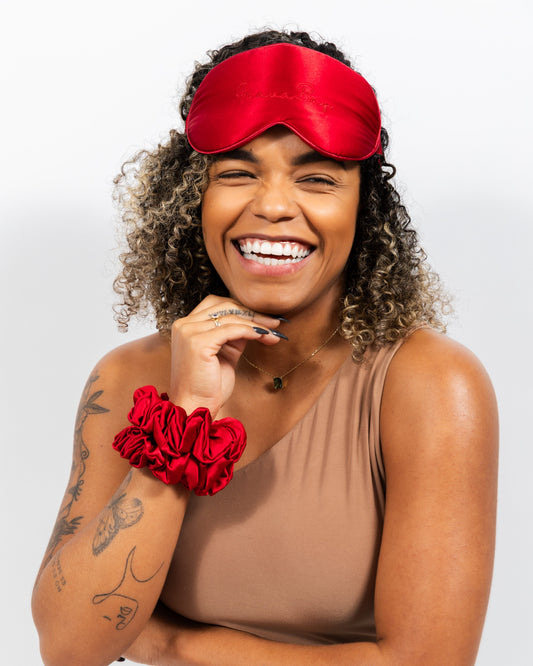 Scrunchy 100% Mulberry Silk - Red Wine