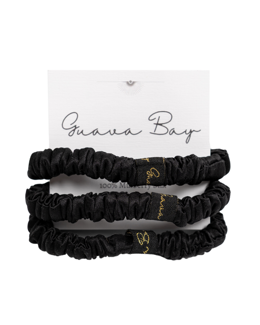 Mulberry Silk Skinny Set (3-Pack) - Midnight Black