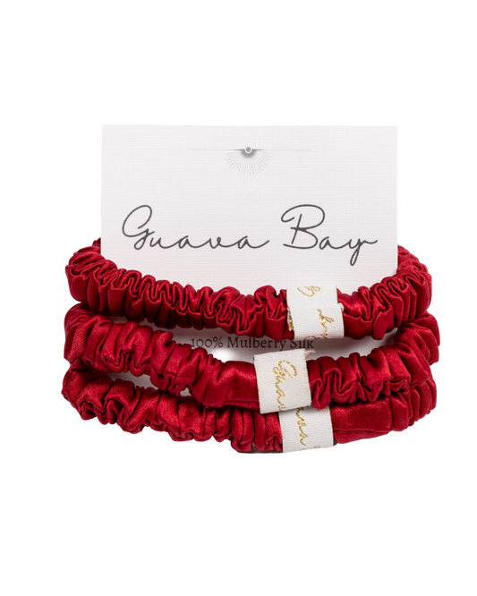Mulberry Silk Skinny Set (3-Pack) - Red Wine