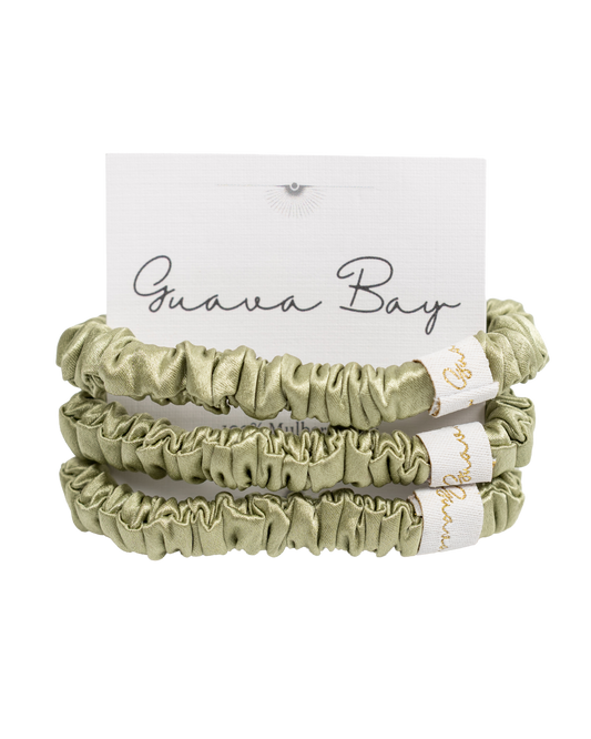 Mulberry Silk Skinny Set (3-Pack) - Sage Green