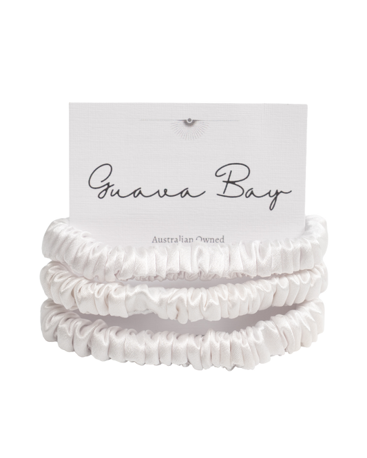 Mulberry Silk Skinny Set (3-Pack) - White