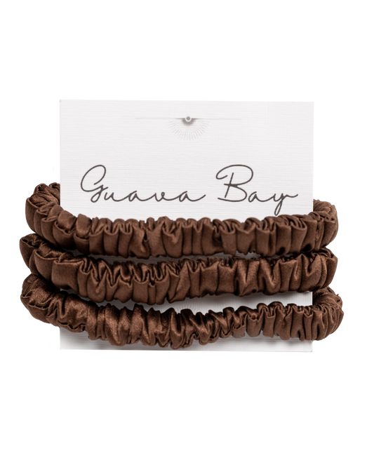 Mulberry Silk Skinny Set (3-Pack) - Chocolate Brown