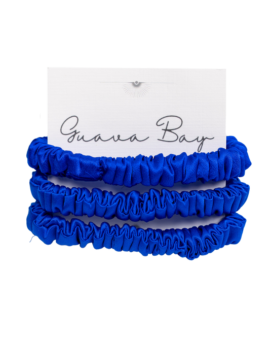 Mulberry Silk Skinny Set (3-Pack) - Electric Blue