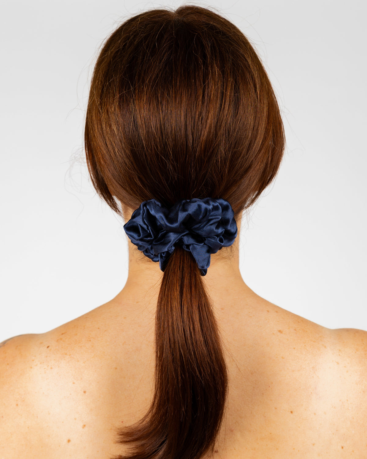 Scrunchy 100% Mulberry Silk - Navy Blue