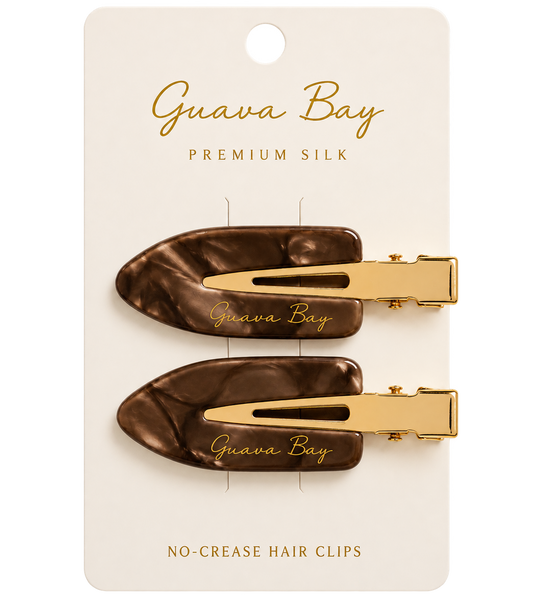 No-Crease Hair Clips -Espresso