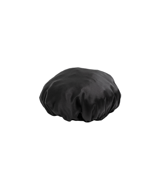 Bonnet 100% Mulberry Silk - Midnight Black