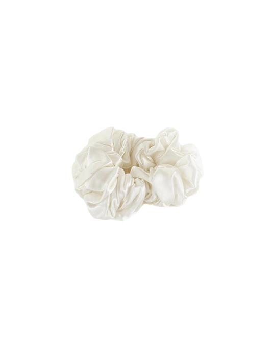 Scrunchy 100% Mulberry Silk - White